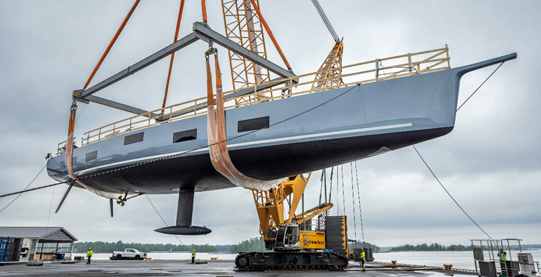 Baltic 121 Custom yacht launch