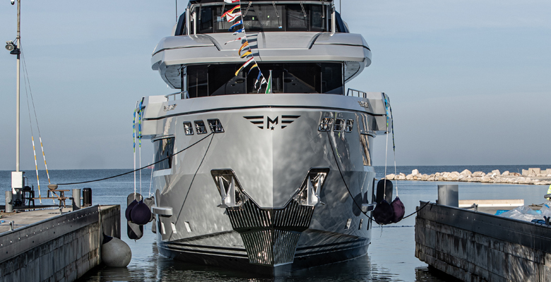 the launch of the yacht Maverick by Cantiere delle Marche