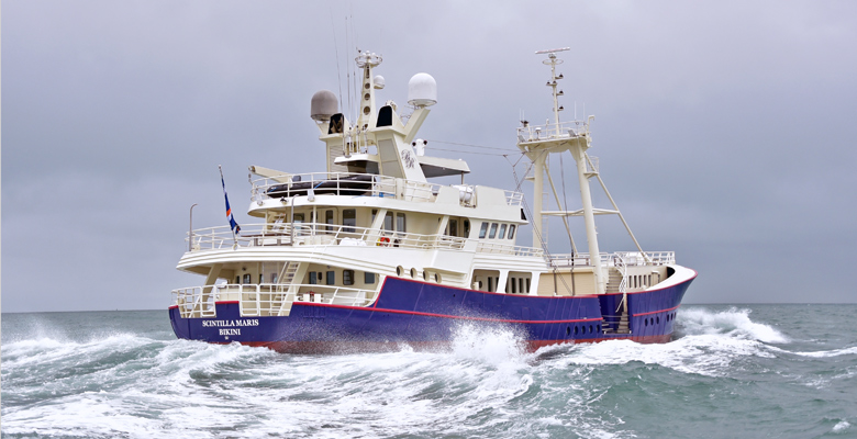 Erik Vonk and his yacht Scintilla Maris