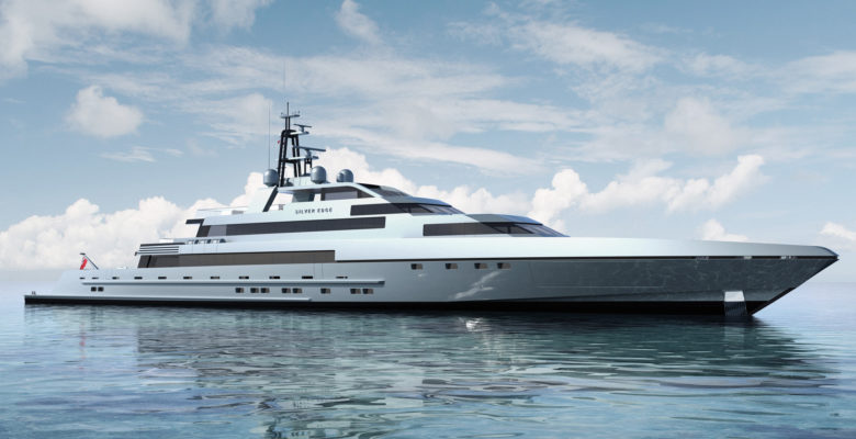 the Silver Edge yacht artists' rendering